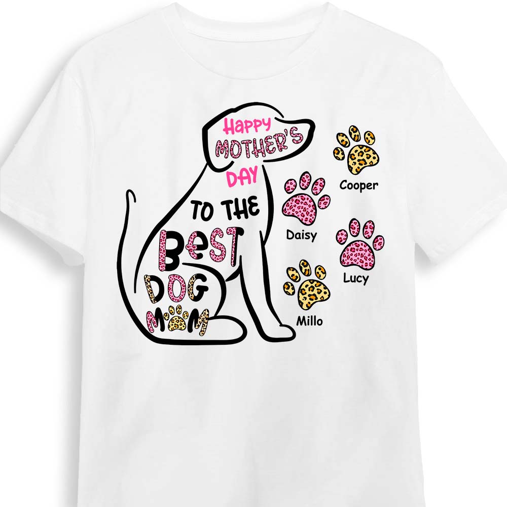 Personalized Mother's Day Gift For Dog Mom Cleopard Shirt 23547 Primary Mockup