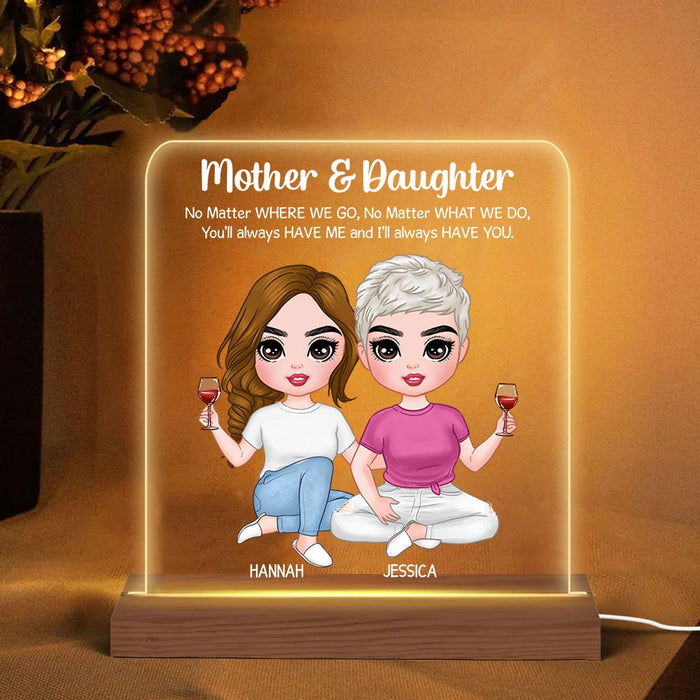Personalized Gift Mother And Daughter Plaque LED Lamp Night Light 23558 1