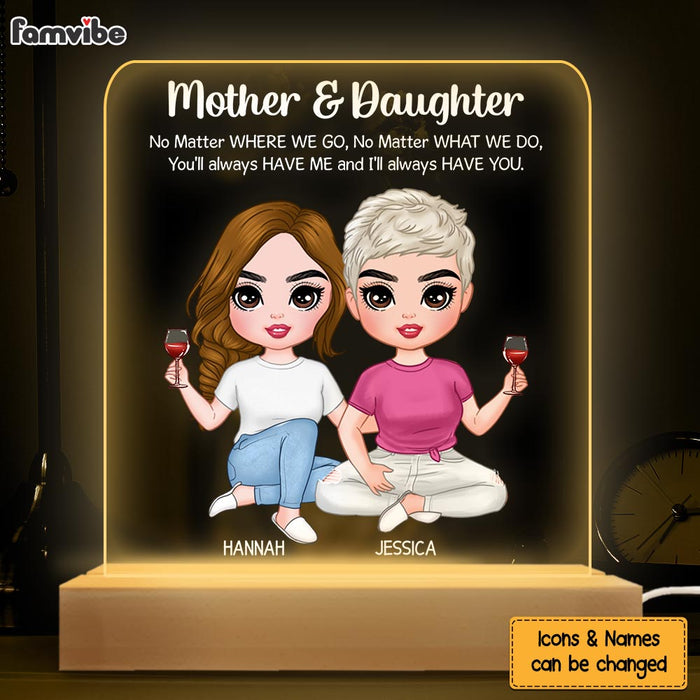 Personalized Gift Mother And Daughter Plaque LED Lamp Night Light 23558 1