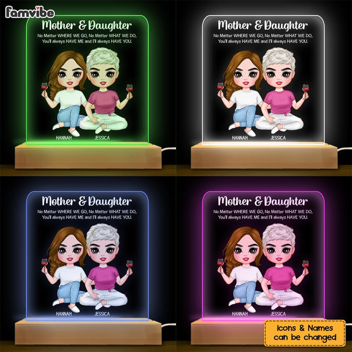 Personalized Gift Mother And Daughter Plaque LED Lamp Night Light 23558 1