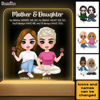 Personalized Gift Mother And Daughter Plaque LED Lamp Night Light 23558 thumb 1