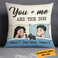 Personalized Dog Couple Sleep Together Pillow JR213 81O34 (Insert Included) thumb 1