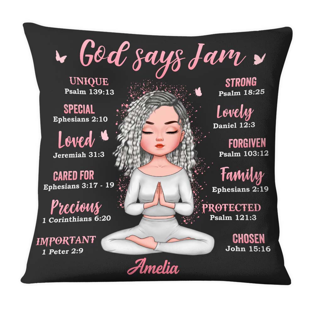 Personalized Gift For Woman God Says Pillow 23562 Primary Mockup