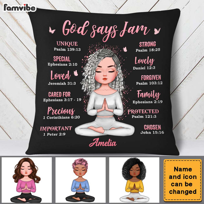 Personalized Gift For Woman God Says Pillow 23562 1