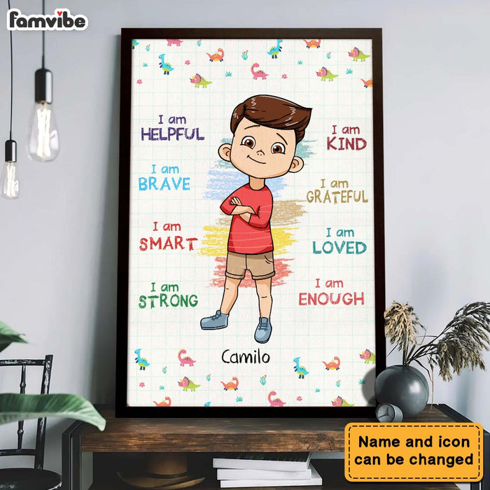 Personalized Gift For Grandson I Am Kind Poster 23150 1