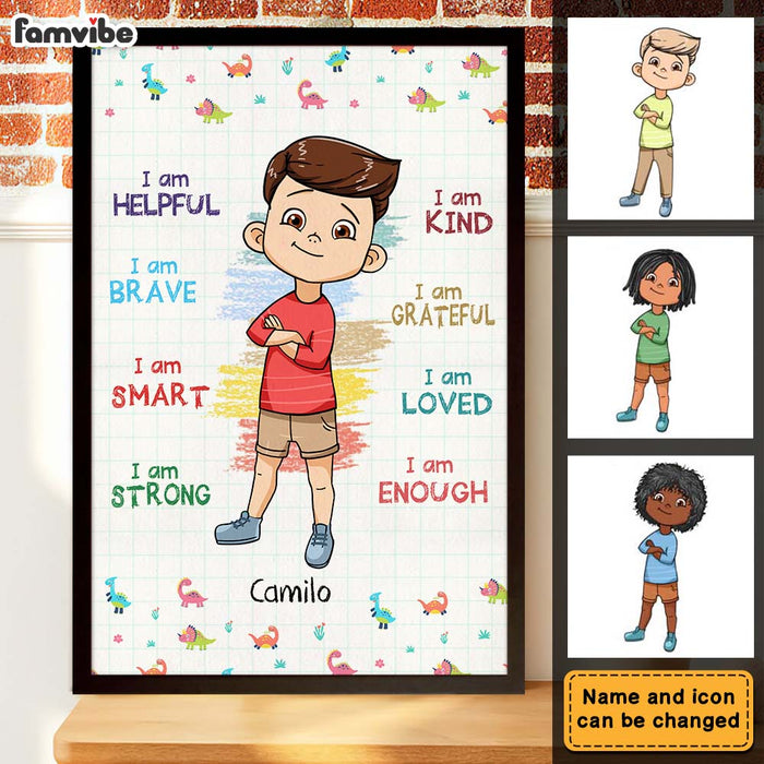 Personalized Gift For Grandson I Am Kind Poster 23150 1