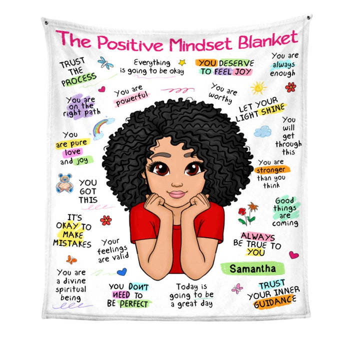 Personalized Gift For Granddaughter Positive Mindset Blanket 23077 1