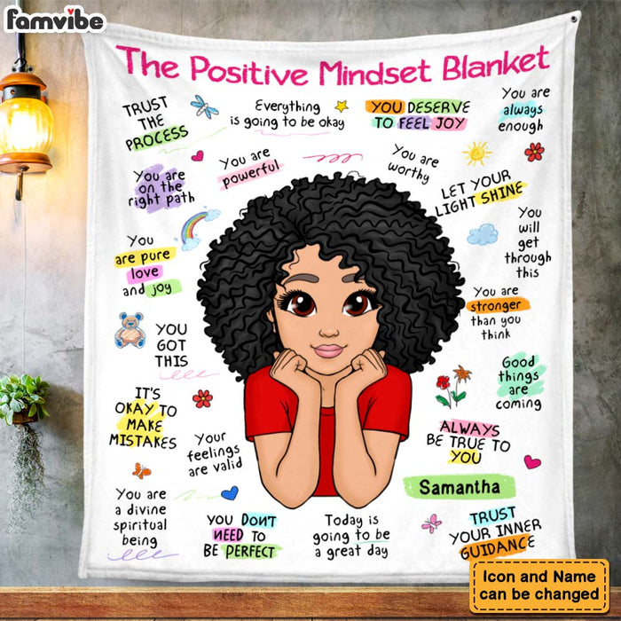 Personalized Gift For Granddaughter Positive Mindset Blanket 23077 1