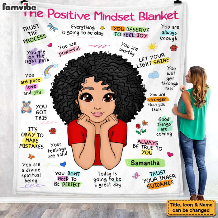 Personalized Gift For Granddaughter Positive Mindset Blanket 23077 1