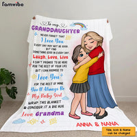 Personalized Gift For Granddaughter Live Love Laugh Blanket 23173 thumb 1