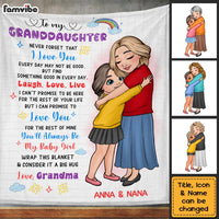 Personalized Gift For Granddaughter Live Love Laugh Blanket 23173 thumb 1