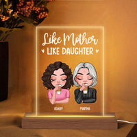Personalized Gift Like Mother Like Daughter Plaque LED Lamp Night Light 23573 thumb 1