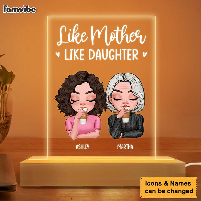 Personalized Gift Like Mother Like Daughter Plaque LED Lamp Night Light 23573 1
