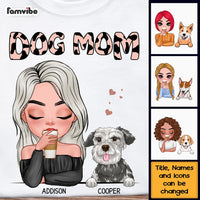 Personalized Dog Mom Cowprint Shirt - Hoodie - Sweatshirt 23575 thumb 1
