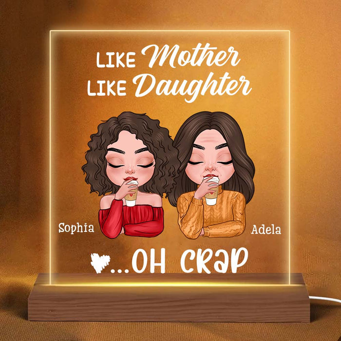 Personalized Gift Like Mother Like Daughter Plaque LED Lamp Night Light 23594 1