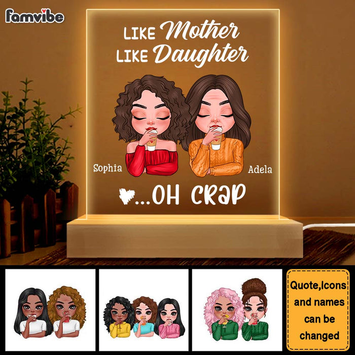 Personalized Gift Like Mother Like Daughter Plaque LED Lamp Night Light 23594 1