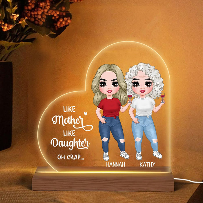 Personalized Gift Like Mother Like Daughter Plaque LED Lamp Night Light 23596 1
