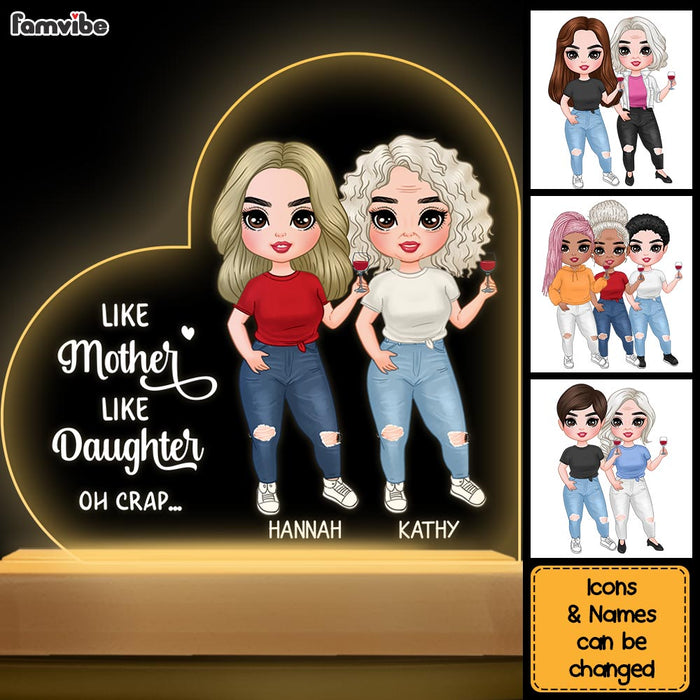 Personalized Gift Like Mother Like Daughter Plaque LED Lamp Night Light 23596 1