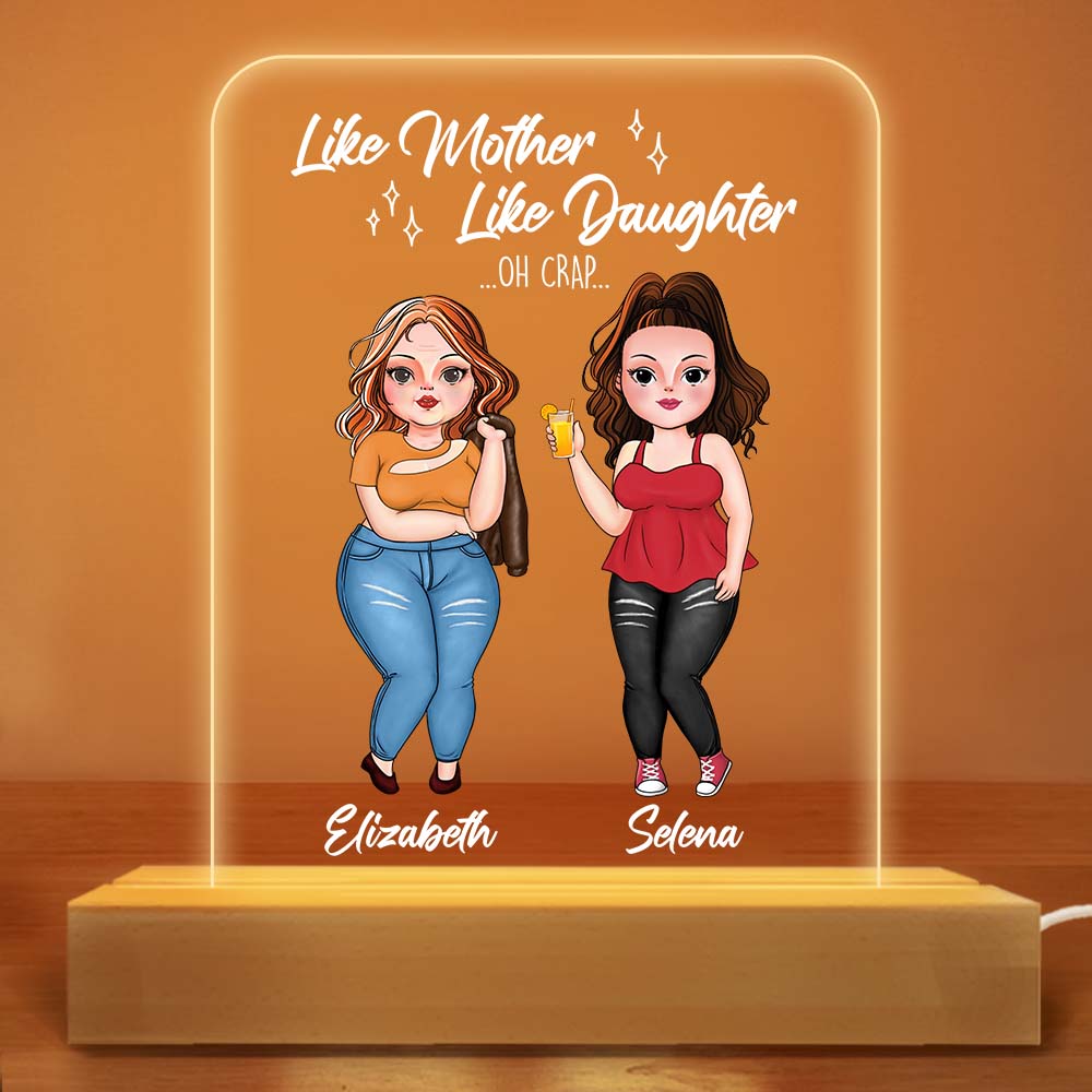 Personalized Gift Like Mother Like Daughter Plaque LED Lamp Night Light 23601 Primary Mockup