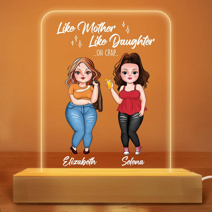 Personalized Gift Like Mother Like Daughter Plaque LED Lamp Night Light 23601 1