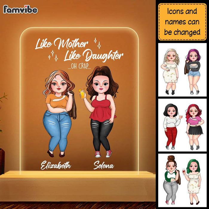 Personalized Gift Like Mother Like Daughter Plaque LED Lamp Night Light 23601 1