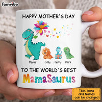 Personalized Mother's Day Mamasaurus Colorful Flower Mug 23606 thumb 1