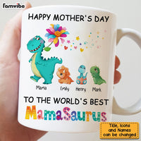 Personalized Mother's Day Mamasaurus Colorful Flower Mug 23606 thumb 1