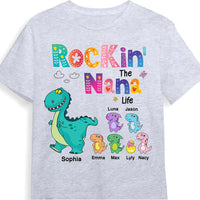 Personalized Dino Rockin‘ Grandma Life Happy Shirt - Hoodie - Sweatshirt 23617 thumb 1