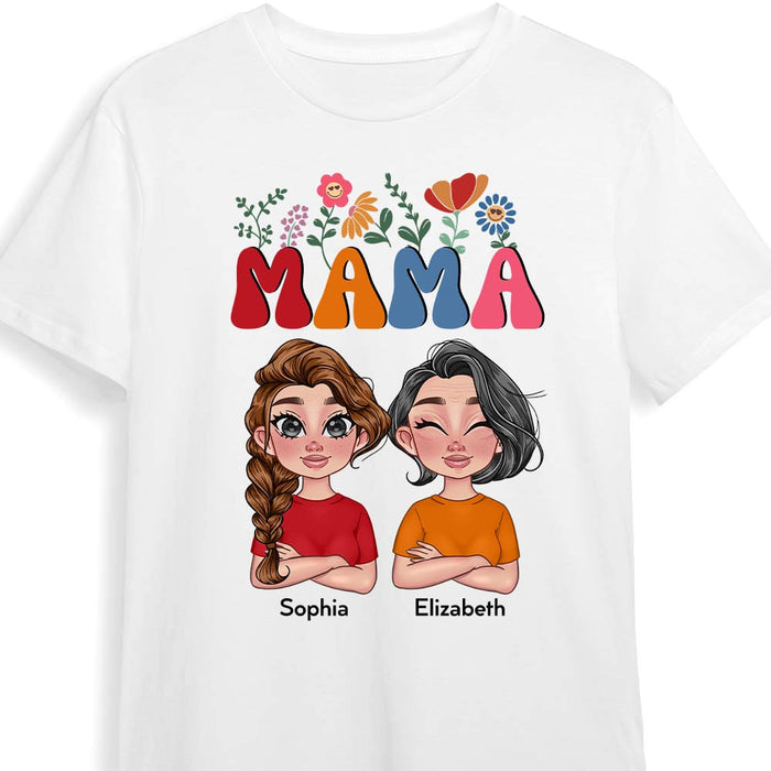 Personalized Retro Flower Mom Shirt - Hoodie - Sweatshirt 23621 1