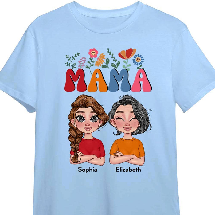 Personalized Retro Flower Mom Shirt - Hoodie - Sweatshirt 23621 1