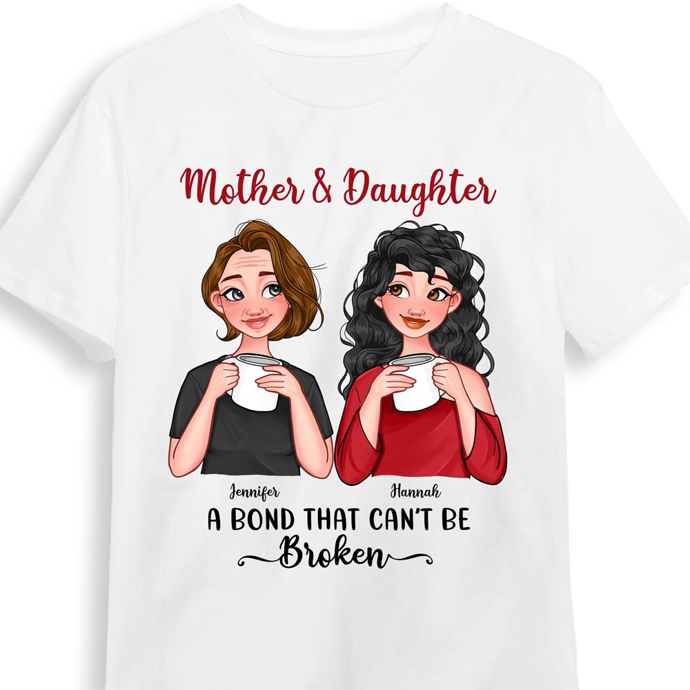 Personalized Mother Daughter Bond Can't Be Broken Shirt 23624 Primary Mockup