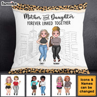 Personalized Gift Mother And Daughter Forever Linked Together Pillow 23627 thumb 1