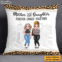 Personalized Gift Mother And Daughter Forever Linked Together Pillow 23627 thumb 1