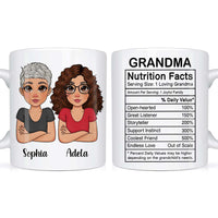 Personalized Gift For Grandma Funny Nutrition Facts Mug 23628 thumb 1