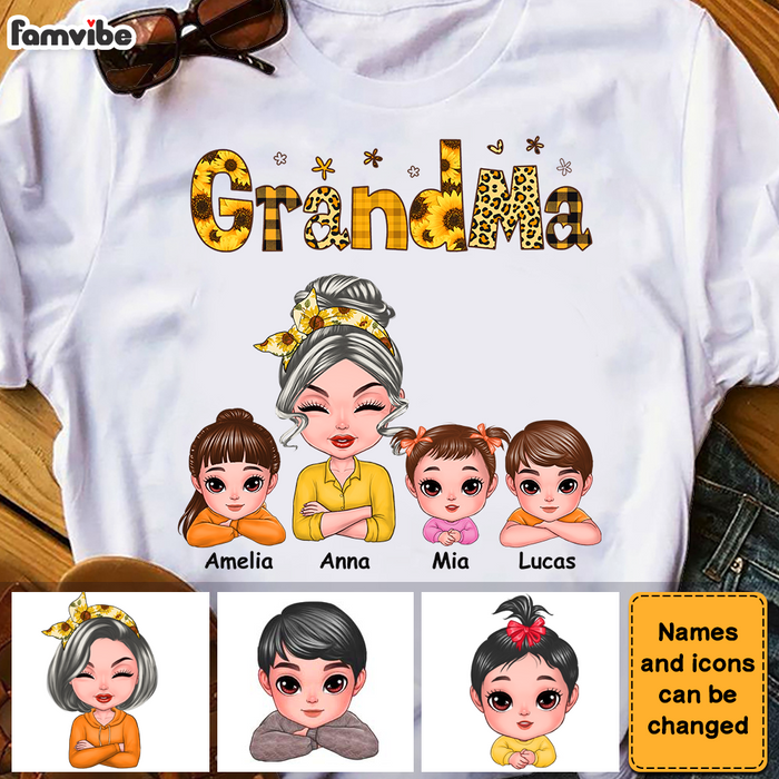 Personalized Grandma Sunflower Shirt - Hoodie - Sweatshirt 23637 1