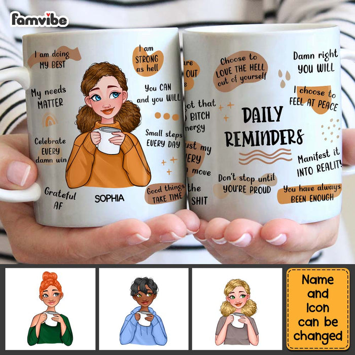 Personalized Daily Reminders Gift For Daughter Mug 23639 1