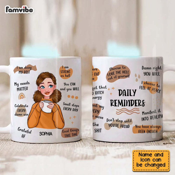 Personalized Daily Reminders Gift For Daughter Mug 23639 1
