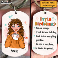 Personalized Mental Health Gift For Daughter Little Reminders Aluminum Keychain 23641 thumb 1