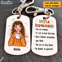 Personalized Mental Health Gift For Daughter Little Reminders Aluminum Keychain 23641 thumb 1