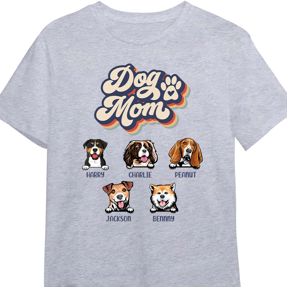 Personalized Retro Dog Mom Shirt 23642 Primary Mockup