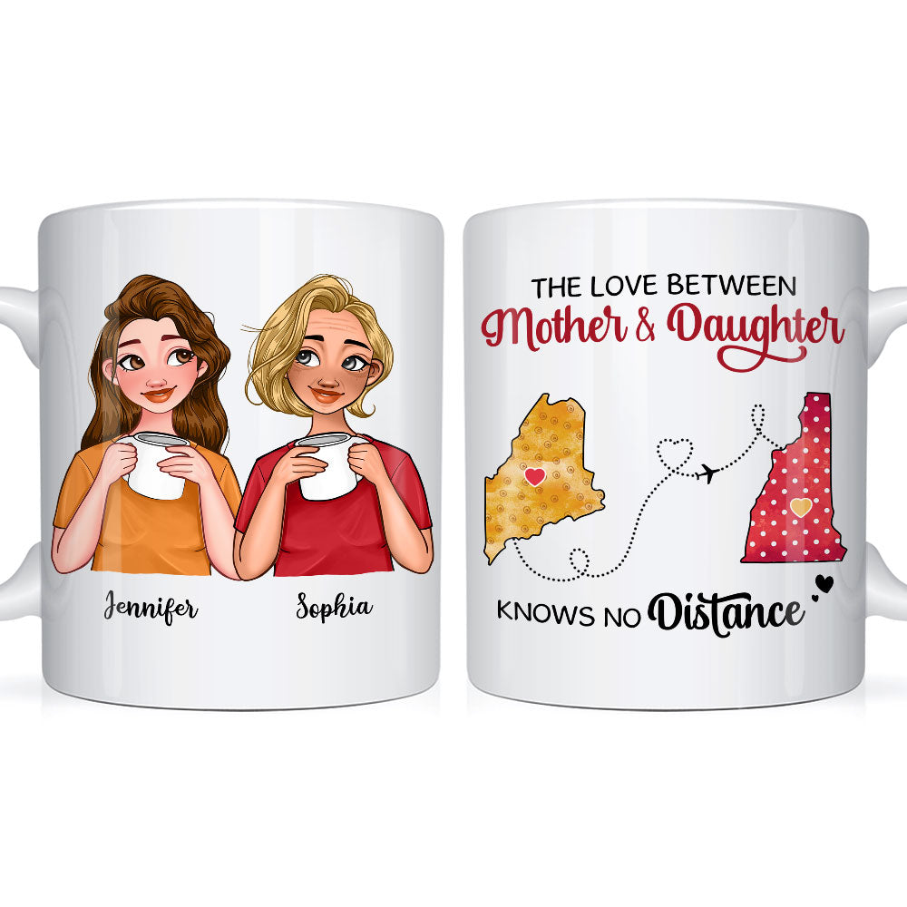 Personalized Mother Daughter Long Distance State Mug 23648 Primary Mockup