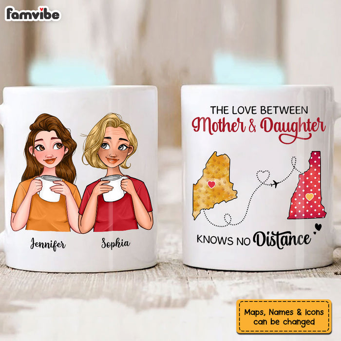 Personalized Mother Daughter Long Distance State Mug 23648 1