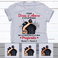Personalized Couple Italian Coppia Love Story T Shirt MR293 30O53 thumb 1