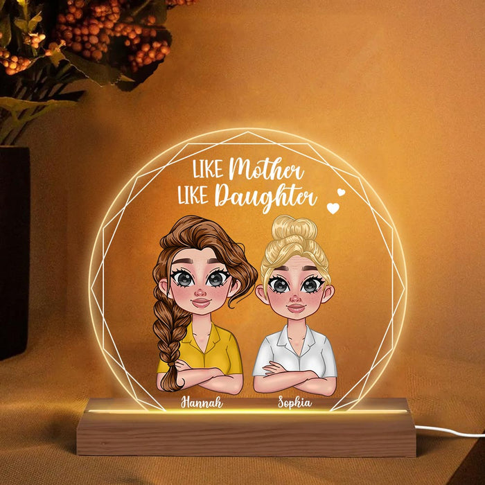 Personalized Gift Like Mother Like Daughter Hexagon Frame Plaque LED Lamp Night Light 23650 1