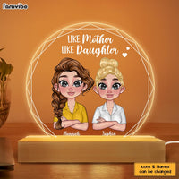 Personalized Gift Like Mother Like Daughter Hexagon Frame Plaque LED Lamp Night Light 23650 thumb 1