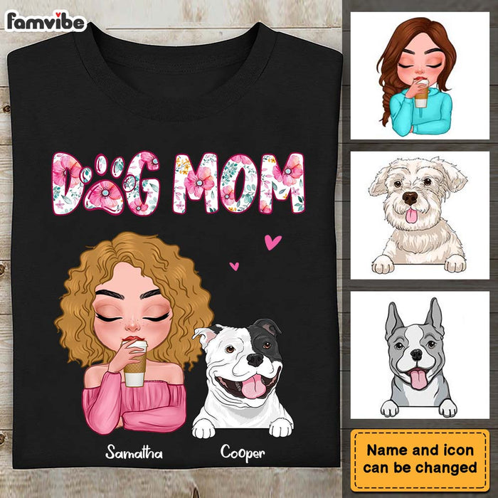 Personalized Gift Floral Dog Mom Shirt - Hoodie - Sweatshirt 23652 1