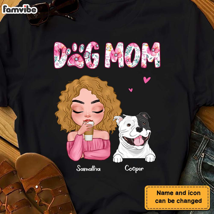 Personalized Gift Floral Dog Mom Shirt - Hoodie - Sweatshirt 23652 1