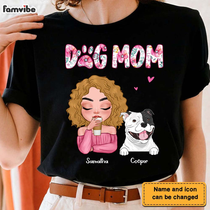 Personalized Gift Floral Dog Mom Shirt - Hoodie - Sweatshirt 23652 1
