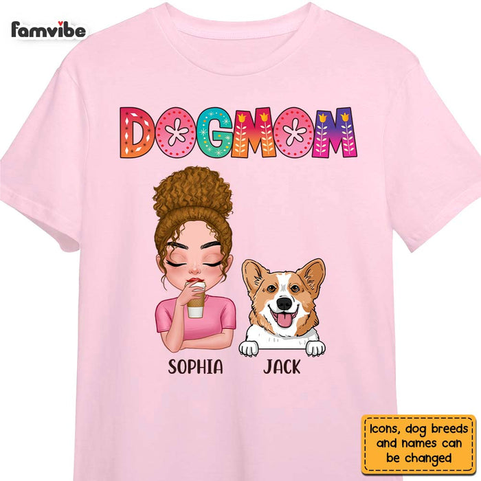 Personalized Dog Mom Colorful Shirt - Hoodie - Sweatshirt 23655 1