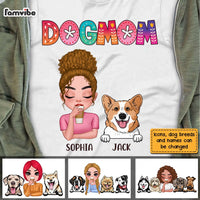 Personalized Dog Mom Colorful Shirt - Hoodie - Sweatshirt 23655 thumb 1